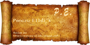 Penczu Ellák névjegykártya
